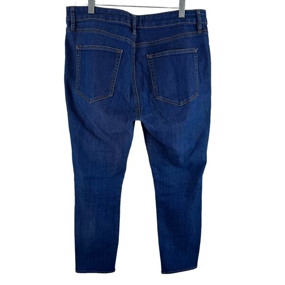 LOFT Medium Wash Curvy Skinny Ankle Fit Mid Rise Jeans Size 30/10 - Picture 2 of 7